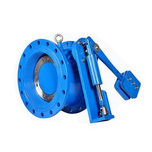 Butterfly slow closing check valve